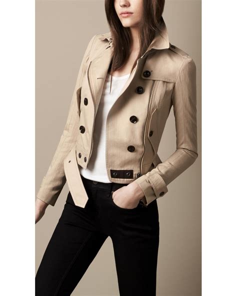 burberry cropped trench jacket